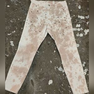 WINE Tie-Dye Beaded Pants